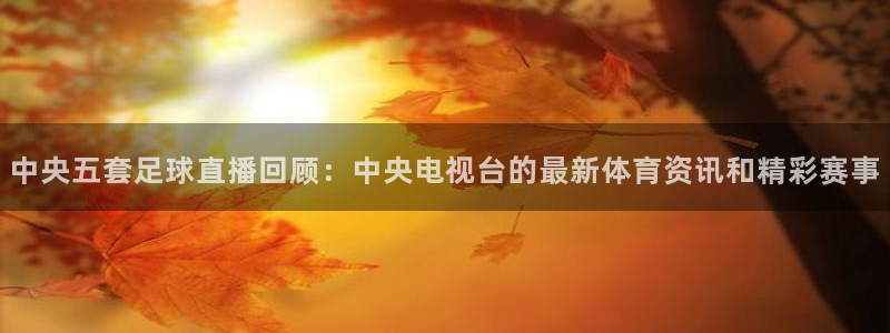 中央五套足球直播回顾：中央电视台的最新体育资讯和精彩赛事