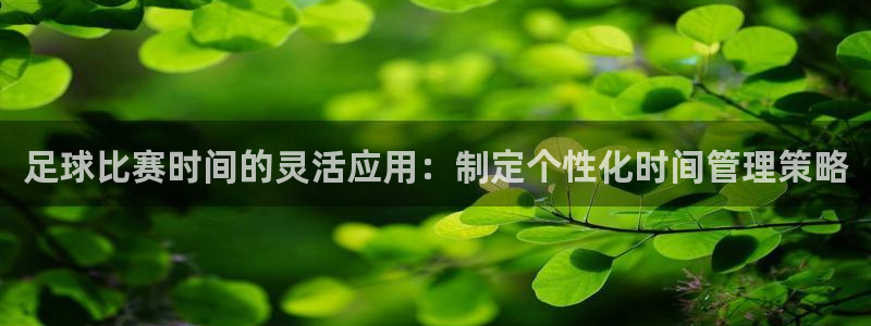 足球比赛时间的灵活应用：制定个性化时